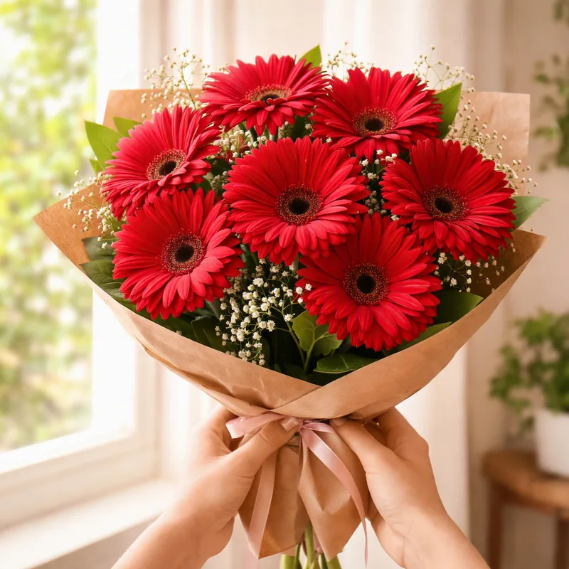 Gerbera – Red – bilde 3