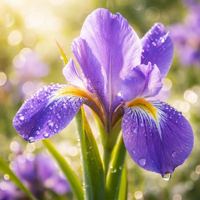 Iris – regal flower in blue and purple
