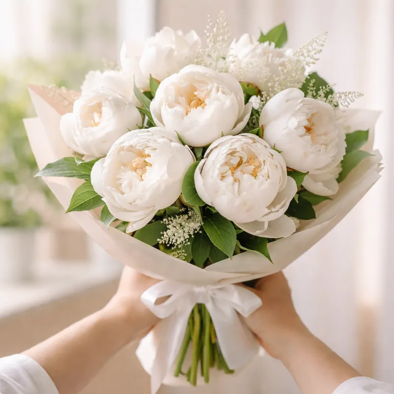 Peony – White – bilde 3
