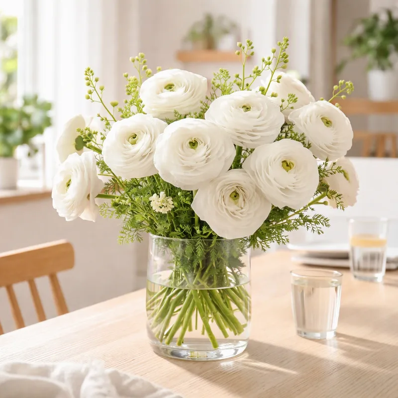 Ranunculus – White – bilde 2