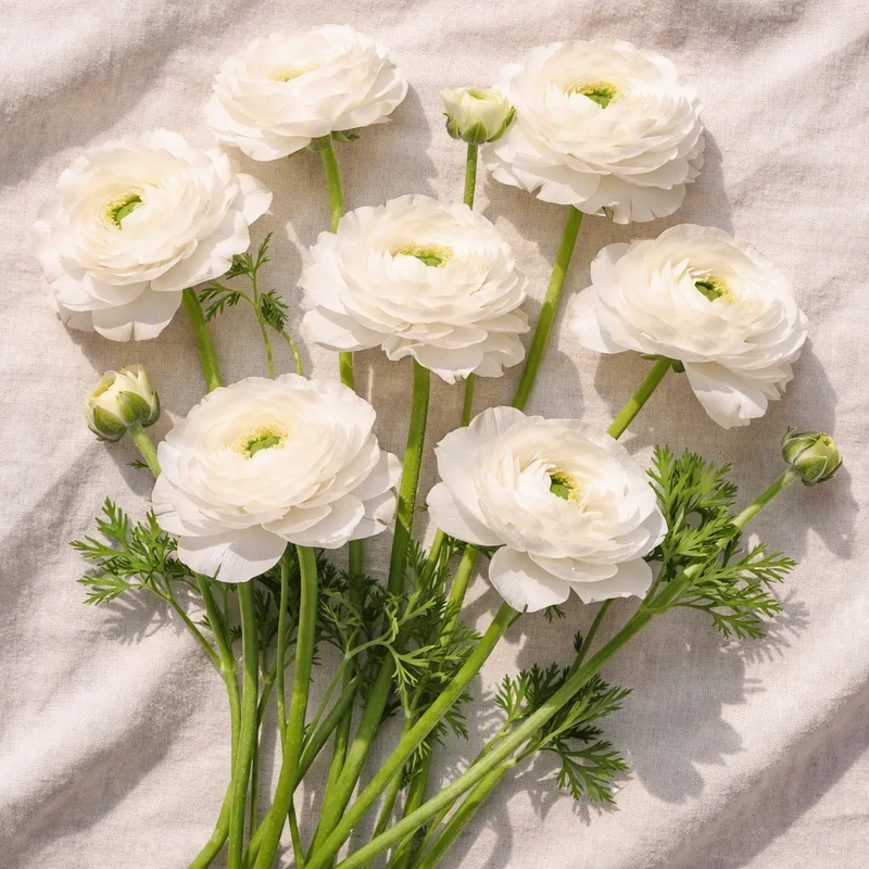Ranunculus – White – bilde 4