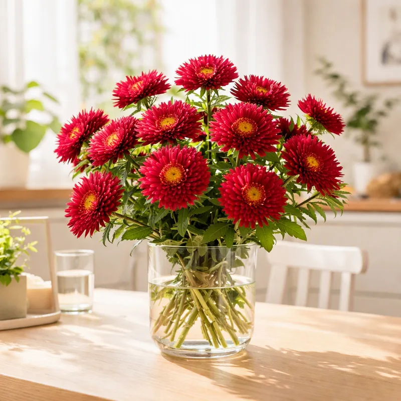 China Aster – Red – bilde 2