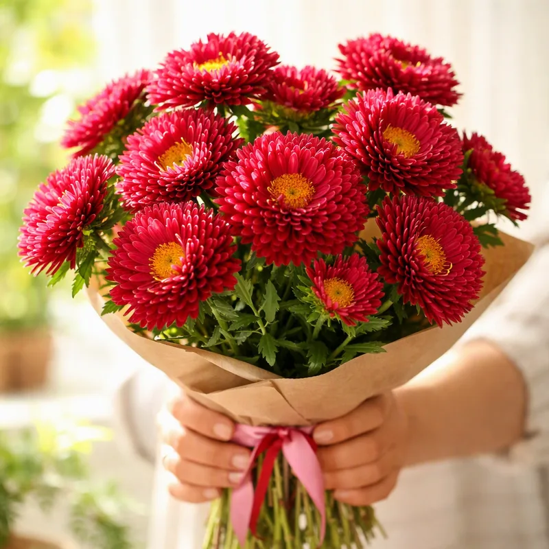 China Aster – Red – bilde 3