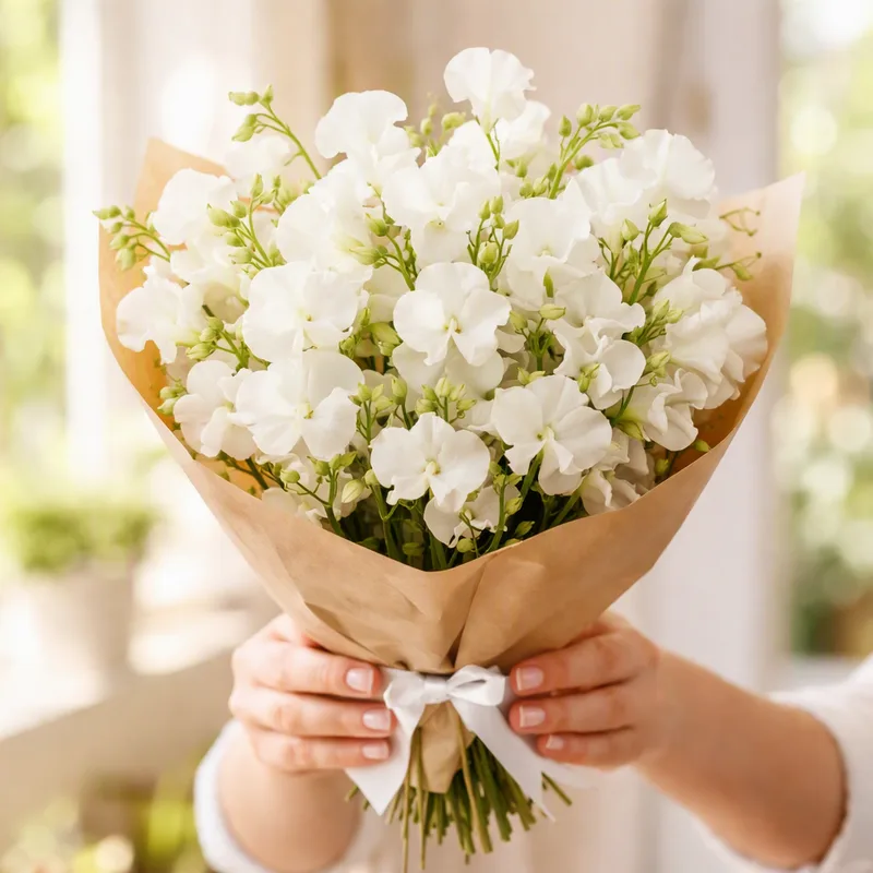 Sweet pea – White – bilde 3
